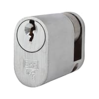 Eurospec 5 Pin 40mm Oval Single Cylinder - 30 + 10mm - Satin Chrome - Keyed to Differ