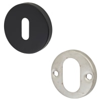 Altro Escutcheon - 52mm Diameter - Keyhole - Matt Black