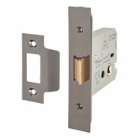 Altro Heavy Duty Bolt Through Flat Latch - 79mm Case - 57mm Backset - Black Nickel