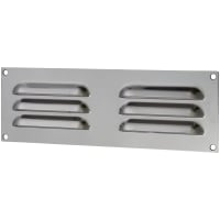 Altro Hooded Louvre Vent - 229 x 76mm - 2470mm² Free Air Flow - Satin Chrome