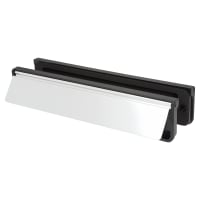 TSS Letter Plate - 300 x 65mm - 40-80mm Door Thickness - Polished Silver