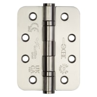 Jedo Radius Ball Bearing Grade 13 Butt Fire Door Hinge - 102 x 76 x 3mm - Sat Stainless Steel - Pair