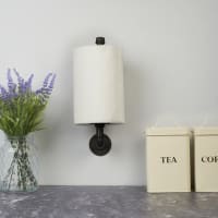 Altro 1/2 Inch Pipe Kitchen Roll Holder - Black