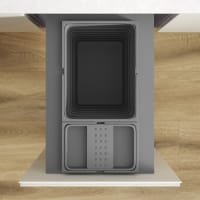 Blum MERIVO ECO Top Waste Bin Set - 352 x 500 x 630mm - 40L Combined - Orion Grey - 40kg