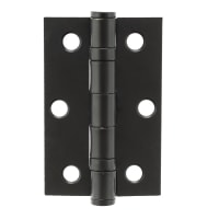 Atlantic Twin Ball Bearing Hinge - 76 x 49 x 2mm - Matt Black - Pair