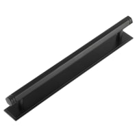 Hoxton by Frelan Nile 15mm Hex T-Bar Cabinet Pull Handle on Stepped Backplate - 224mm c/c - Black