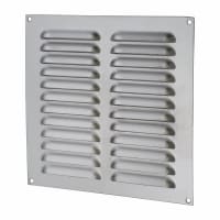 Altro Hooded Louvre Vent - 229 x 229mm - 9975mm² Free Air Flow - Satin Chrome