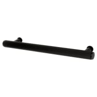 Alexander & Wilks Crispin 15mm Reeded T-Bar Cabinet Pull Handle - 160mm Centres - Matt Black