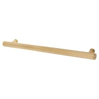 Alexander & Wilks Crispin 15mm Reeded T-Bar Cabinet Pull Handle - 224mm Centres - PVD Satin Brass