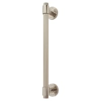 Hampstead Satin Nickel 20mm Thick Lines T-Bar Door Pull Handle on Rose - Screw Fix - 300mm Centres