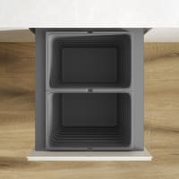 Blum MERIVO ECO Top Waste Bin Set - 402 x 500 x 630mm - 68.2L Combined - Orion Grey - 40kg
