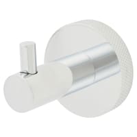 Hampstead Knurled Robe Hook - 57 x 30 x 60mm - Polished Stainless Steel