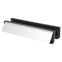 TSS Letter Plate - 300 x 65mm - 40-80mm Door Thickness - Silver