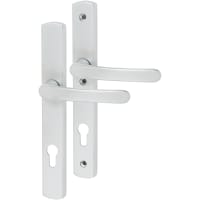 TSS uPVC Multipoint Door Handle - Long Plate - 215mm Bolt c/c - 92mm c/c - Silver
