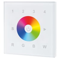 Integral LED 4 Zone Wall Mounted RF Receiver Touch Remote Control for RGBW LED Strip Lights - White
