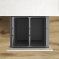 Blum MERIVO ECO Top Waste Bin Set - 552 x 500 x 630mm - 88.2L Combined - Orion Grey - 70kg