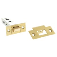 Atlantic Heavy Duty Bolt Through Tubular Latch - 80mm Case - 60mm Backset - Square - Satin Brass