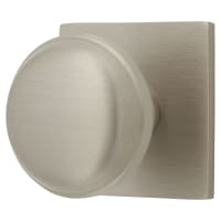 Alexander & Wilks Quantock Cabinet Knob on Square Backplate - 34mm Diameter - Satin Nickel