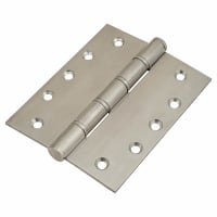 Butt Door Hinge - 127 x 102 x 3mm - Satin Stainless Steel - Pair