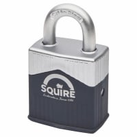 Squire Warrior Open Shackle Padlock - 45mm Body - 20 x 20mm Shackle - Blue