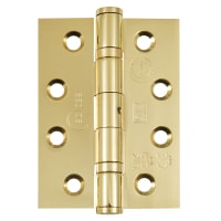 Eclipse Ball Bearing Grade 13 Butt Fire Door Hinge - 102 x 76 x 3mm - Polished Brass - Pack of 3