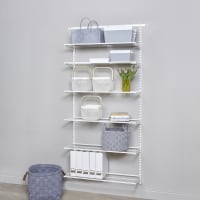 elfa Wardrobe & Storage Starter Kit - 1 Bay, 6 Ventilated Wire Shelf - 936 x 2140 x 320mm - White