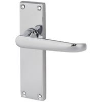 Touchpoint Polished Chrome Victorian Straight Latch Door Handles - 155 x 42mm