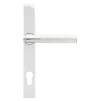 From The Anvil Polished Chrome uPVC Slimline Knurled Multipoint Door Handles - 92mm c/c - Brompton Range