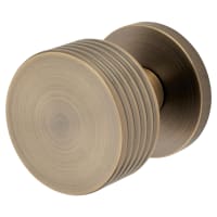 Jedo by Frelan Antique Brass Mortice Door Knob - 60mm Rose Diameter - Ribbon Range
