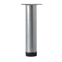 Rothley Round Adjustable Cabinet Furniture Leg - 32 x 300mm - Silver Grey