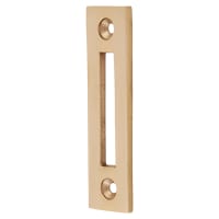 Replacement Casement Window Fastener Mortice Plate - 75mm Length - Polished Brass