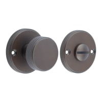 Burlington by Frelan Westbourne Knurled Bathroom Turn & Release - 40mm Diameter - Dark Bronze