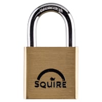 Squire LN3 Lion Open Shackle Padlock - 30mm Body - 19.5 x 16.5mm Shackle - Brass