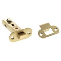 Atlantic Fire-Rated Tubular Latch - 78mm Case - 57mm Backset - Radius - Satin Brass