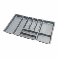 Cutlery Tray To Suit 600mm Drawer Width Grey Plastic