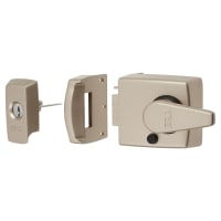 ERA BS8621:2007 Keyless Egress Nightlatch - 60mm Backset - Satin Nickel Case/ Cylinder