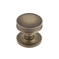 Burlington by Frelan Berkeley Round Cabinet Knob - 40mm Diameter - Antique Brass