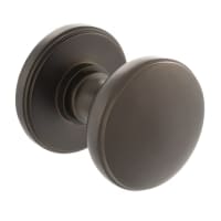 Atlantic Millhouse Brass Edison Domed Mortice Door Knob - 65mm Rose Diameter - Urban Dark Bronze