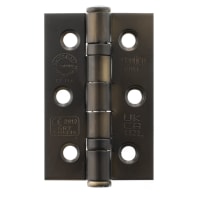 Atlantic Twin Ball Bearing Grade 7 Butt Fire Door Hinge - 76 x 51 x 2mm - Urban Dark Bronze - Pair