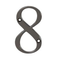 76mm Screw Fix Door Numeral - 8 - Bright Bronze