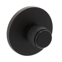 Atlantic Millhouse Brass Knurled Bathroom Turn and Release - 50mm Diameter - Matt Black