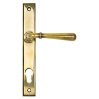 From The Anvil Newbury Aged Brass uPVC Slimline Multipoint Door Handles - 92mm c/c