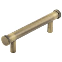 Hoxton by Frelan Wenlock 15mm Knurled T-Bar Cabinet Pull Handle - 96mm Centres - Antique Brass