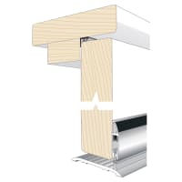 Norsound Retro Fit Acoustic Drop Seal Solution Pack - 915mm Seal Width - Black/Aluminium