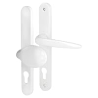 Trojan White uPVC Multipoint Lever/Pad Door Handles - 92/62mm c/c - Sparta Range