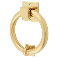 Hampstead Ring Door Knocker - Polished Brass - 140 x 120mm
