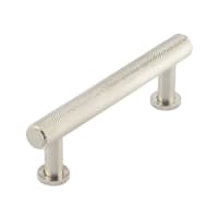 Burlington by Frelan Piccadilly 15mm Knurled T-Bar Cabinet Pull Handle - 96mm c/c - Satin Nickel