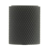 Atlantic Millhouse Brass Watson Knurled Cylinder Cabinet Knob - 20mm Diameter - Matt Black