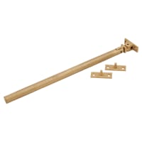 Hampstead Willow Knurled Casement Window Stay - 10 Inch/250mm Length - Satin Brass