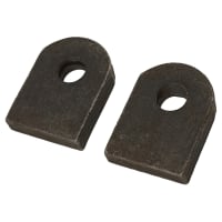Gate Eye to Weld with Straight End Base - 16mm Pin - Self Colour Steel - Pair